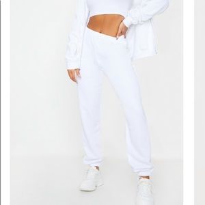 White Basic Joggers